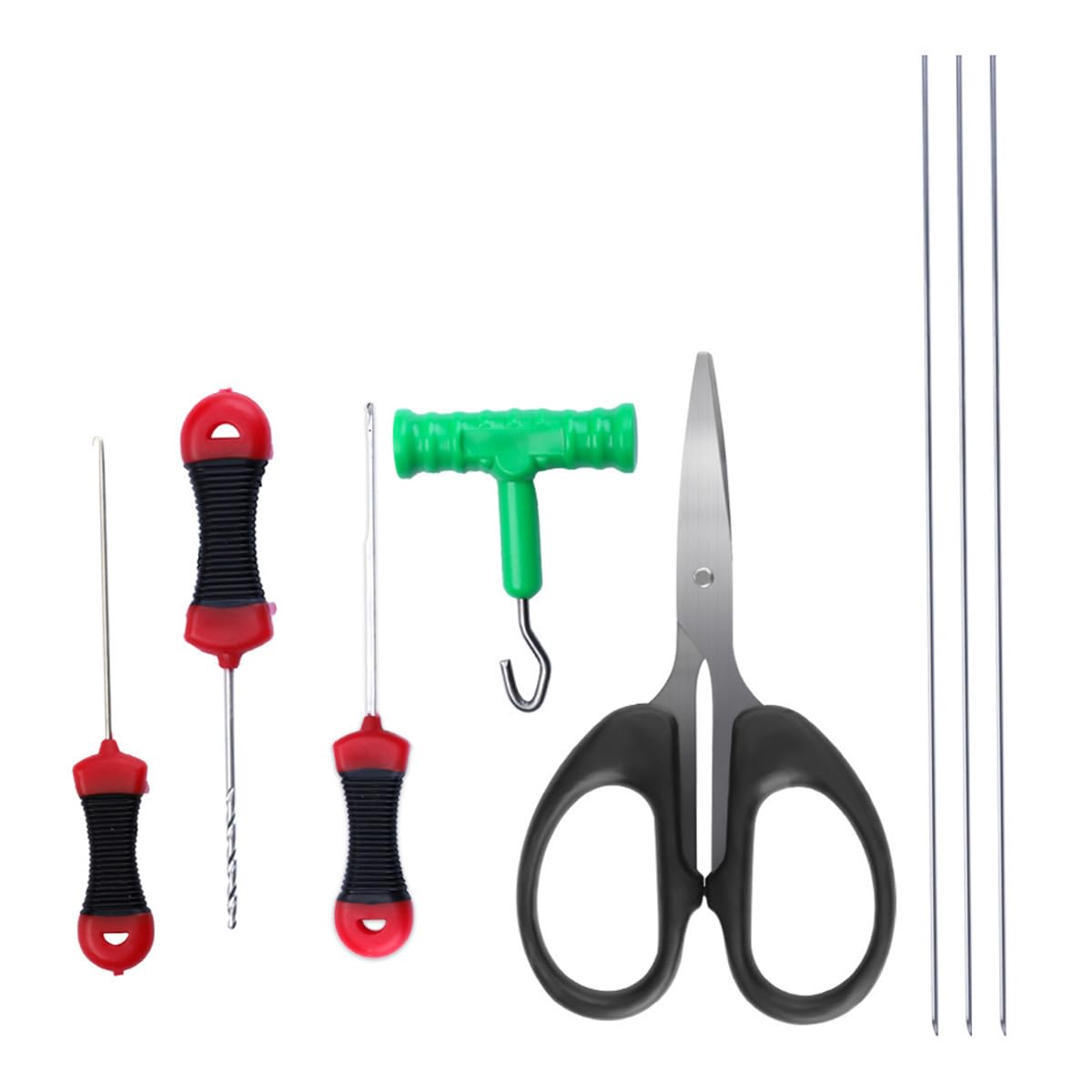 FOLANDO 6-Piece European Carp Fishing Tool Set - Baiting Needle, Hook Disgorger, Scissors & More for Carp Angling Accessories