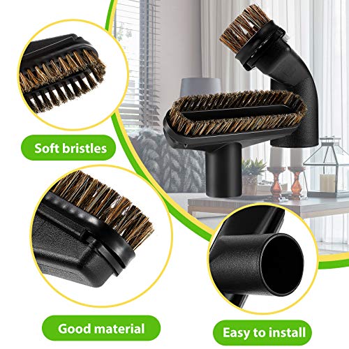 2 Pieces 1-1/4 Vacuum Brush Attachment Shark Vacuum Accessories Square Horse Hair Dust Brush Vacuum Hose Attachments Dust Tool Replacement 1.25 Soft Bristle Cleaner Brush For Vacuum Standard Hose #TOP1