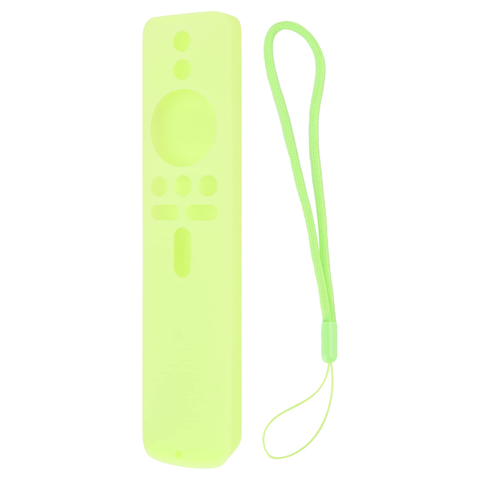 Funda Protectora de Silicona para TV Stick 4K, Funda de Mando a Distancia Antideslizante con Cordón (Verde Fluorescente)