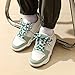 Stepace 2 Pairs Fashionable Double Layered Flat Colorful Shoelaces for Fashion Sneakers, 5/16