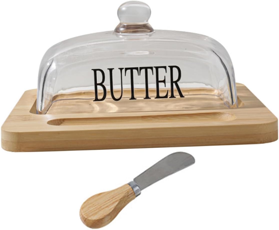 PRETYZOOM Large Butter Holder with Cutting Tool Butter Storage Box with Lid Home Tableware Set