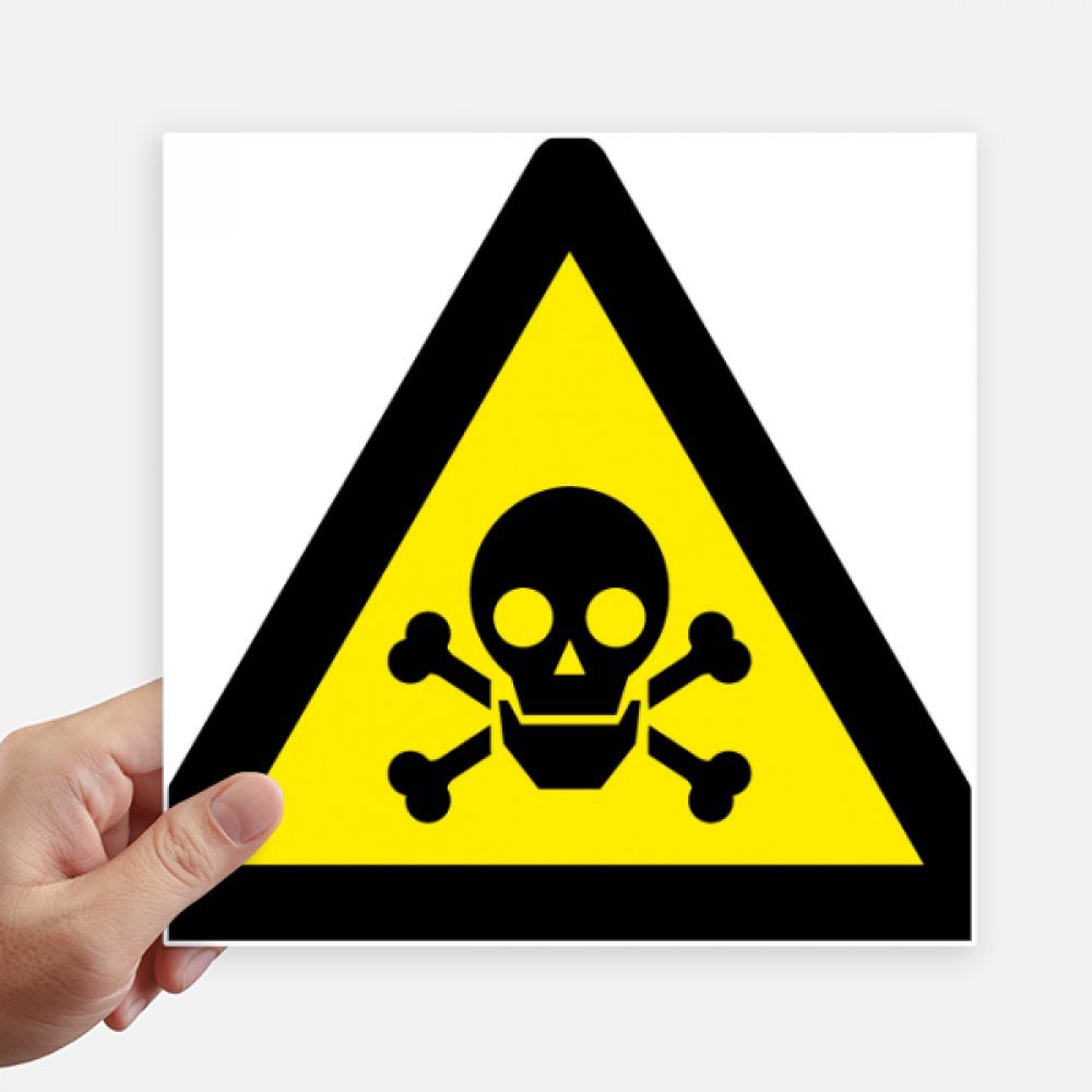 Sticker triangle avertissement pour customiser votre ordinateur et moto