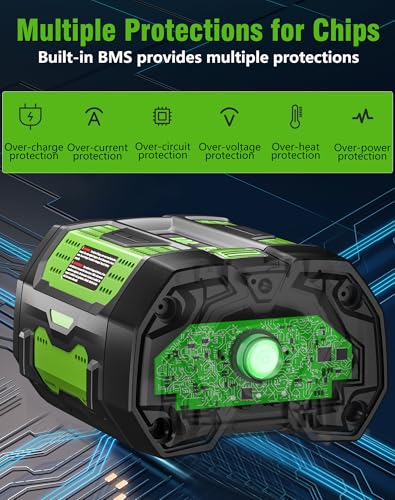 Image of HOCHSTERN 12.0Ah 56V Battery Replacement for EGO Battery BA2800T BA1400T BA4200T BA5600T BA6720T Compatible with EGO 56 Volt Batteries Power Tools 1Pack