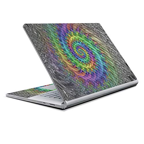 Image of MightySkins Carbon Fiber Skin for Microsoft Surface Book 2 13 inch (2017) - Tripping,Protective, Durable Textured Carbon Fiber Finish,Easy to Apply, Remove, and Change Styles,