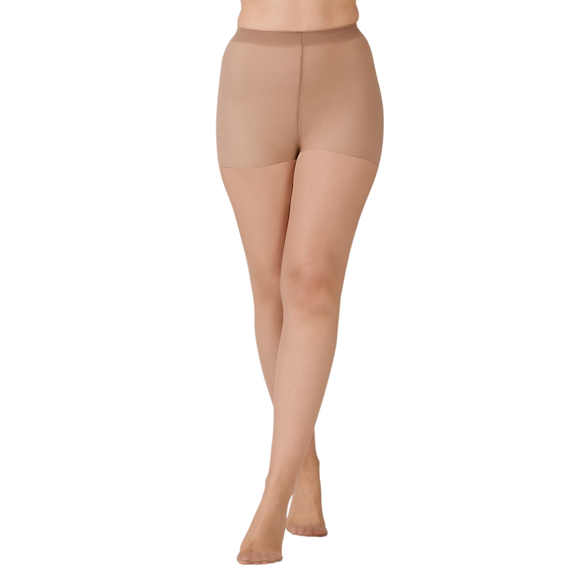 Women’s Ultra Fine Stockings | Sheer Stockings | Premium Polyamide & Elastane Material | Soft & Stretchy, Comfortable Fit | Beige | Pack of 1-image-41