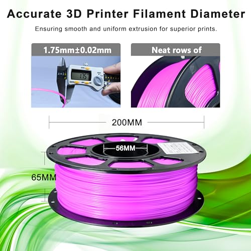 Image of iBOSS 3D Printer Filament, Temperature Color Change PLA+ Filament 1.75mm, Neatly Wound 3D Printing Filament, Dimensional Accuracy + /-0.02mm, Fit for Most FDM 3D Printers, 1KG Spool. (Purple to Pink)