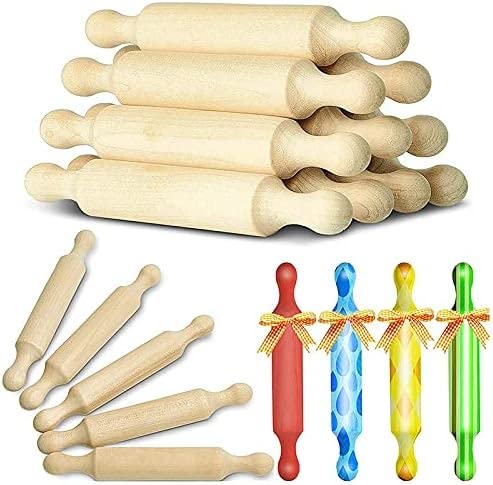 Mini rouleaux rouleau à pâtisserie 6 longs rouleaux de cuisson de cuisine rouleau à pâtisserie rouleau à pâte pour enfants pâtes