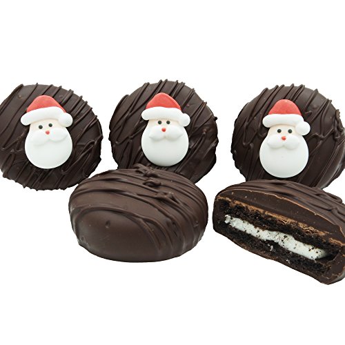 Philadelphia Candies Dark Chocolate Covered OREO® Cookies, Decorated Christmas Santa Claus 8 Ounce
