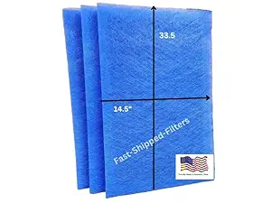 Fast-Shipped-Filters 3 Pack 16 - 36 Replacement Filter Pads Compatible with Biologic3 Air Cleaner 16 - 36 Refill Blue