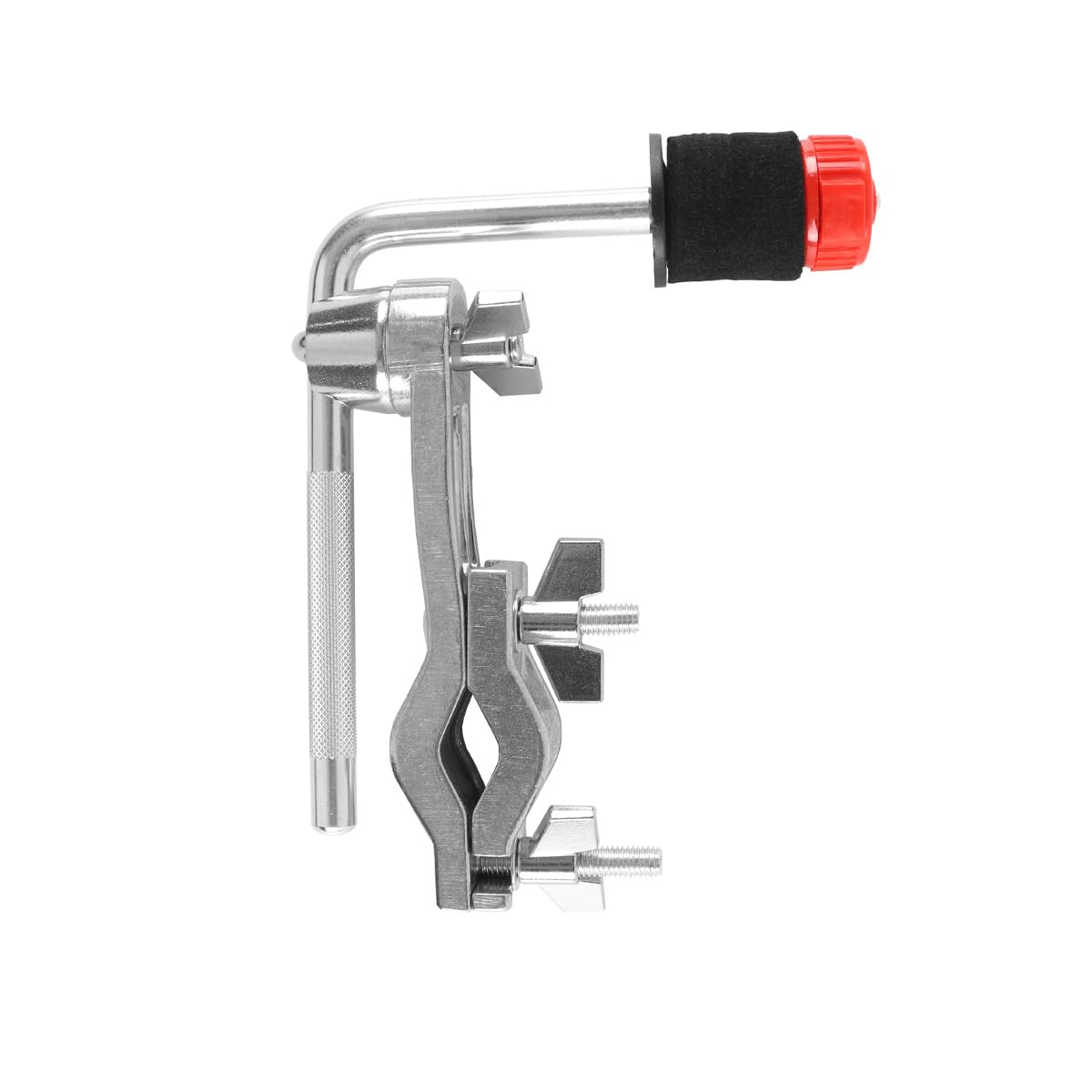 Pince De Montage pour Batterie, Tige De Bras en L, Bras De Cymbale Chromé avec Support De Support, Accessoires pour Instruments De Percussion, Rouge