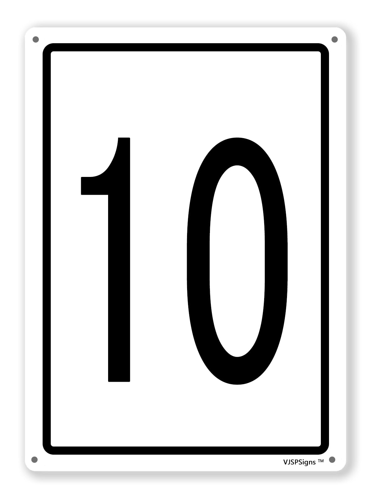 peiyeety Numbers Address Sign,Number Signs for Floor, Dock, Court,Parking Lot Number Sign 10" 12"X16" Metal Aluminum Sign