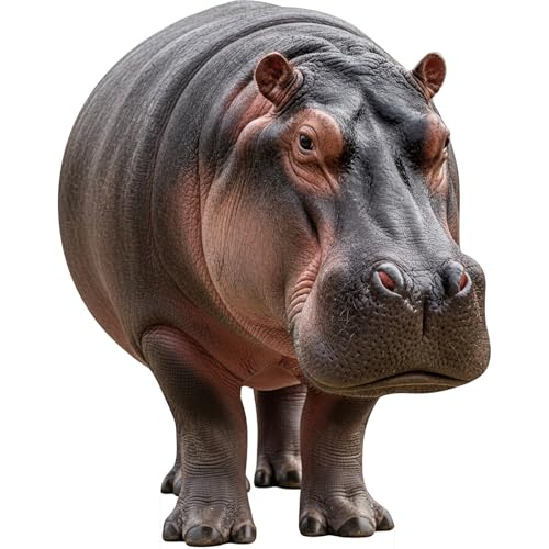 Image of Hippopotamus 4FT Cardboard Cutout, Party Decor, for Events, 1 PC | Life Size Fun Animal Standup for Birthday Parties, Baby Showers, Themed Parties, Home Decoration, and Photo Booth Backdrop