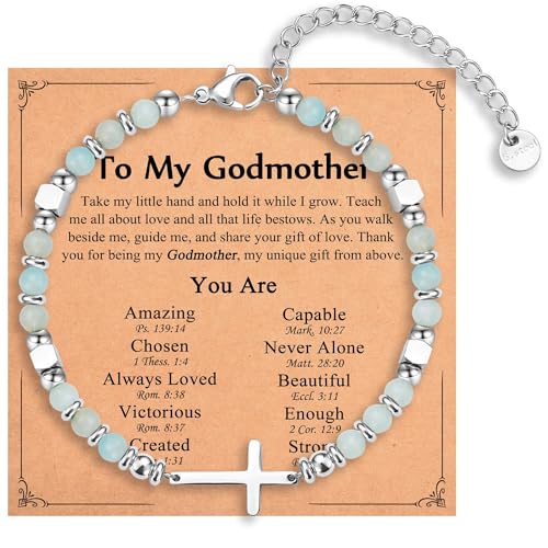 Image of Religious Cross Bracelet for Women Girls, Christian Gifts for Daughter Granddaughter Sister in Christ Friend Niece on Birthday Christmas Easter Valentines Day Graduation