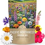 Pacific Northwest Regional Mix - Bulk 1/4 Pound Pouch - 96,000 Flower Seeds for Planting - Wildflower Mix