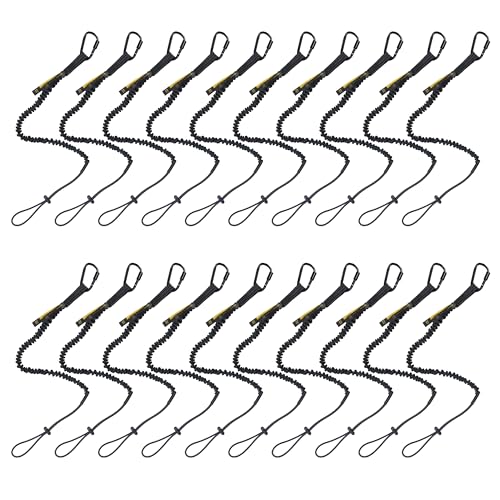 Image of TRSMIMA Safety Tether Tool Lanyard - 20 Pack Fall Protection Absorbing Tool Lanyard Tethering Accessories Nylon Webbing Scaffolding Safety Training for Industrial Workers