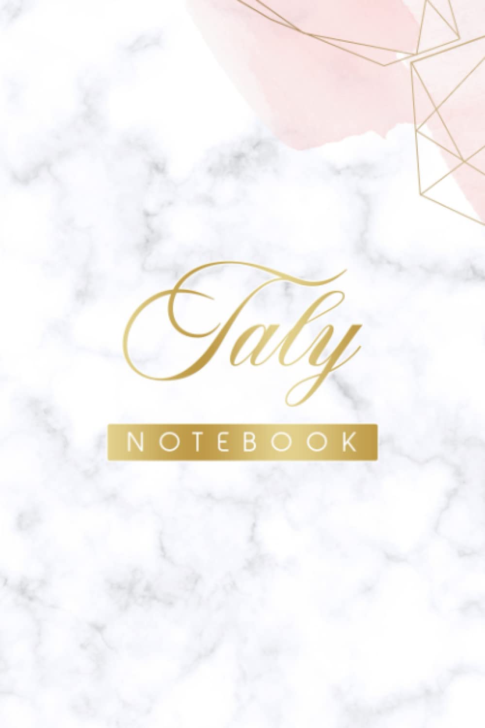 Taly Notebook: Pink, Cute Heart, Personalized Name, Cute pug journal for Taly Blank lined Cute Notebook: A colorful 6x9" (15.24cm x 22.68cm) A5 Notebook with 120 blank lined pages
