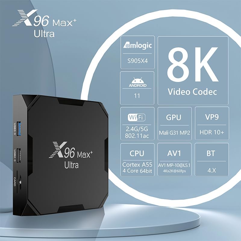 X96 MAX Ultra Smart TV Box chipset and features