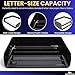 1InTheOffice 2-Tier Letter Tray Desk Organizer, Stackable, Side Load, Black, 2 Pack