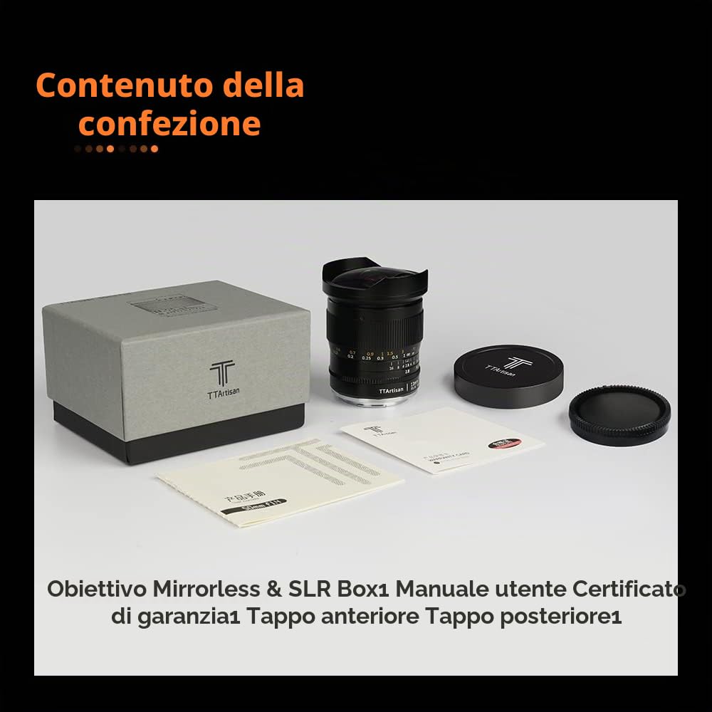 TTARTISAN 11mm F2.8 Obiettivo per fotocamera full fame ultra wide fisheye con messa a fuoco manuale per Canon EF Mount