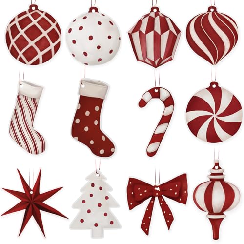 24pz Decorazioni Albero di Natale in Carta - Palline Natalizie, Ciondoli Ornamenti Addobbi da Appendere, Etichette Regalo Fai da Te 24pz Decorazioni Albero di Natale in Carta - Palline Natalizie, Ciondoli Ornamenti Addobbi da Appendere, Etichette Regalo Fai da Te