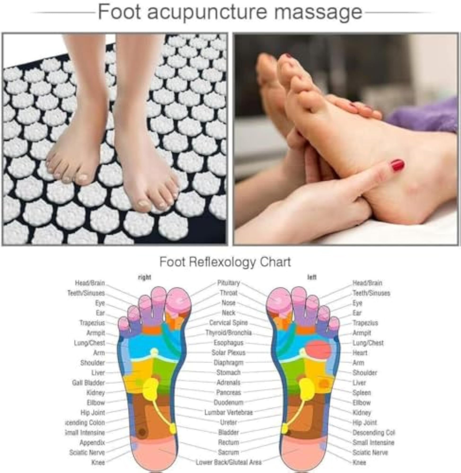 Acupressure Mat and Pillow Set, Back Pain Relief