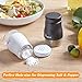 Salt and Pepper Shakers Set, Bivvclaz 5 Ounce Salt and Pepper Dispenser with Glass Bottom, Cute Salt and Pepper Shakers for Modern Home Kitchen Decor, Easy Filling