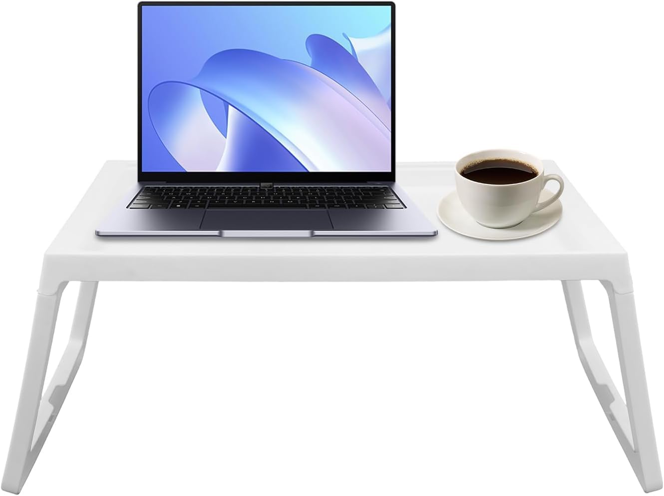 Folding Bed Tray Bed Tray Tables for Eating, 8 Pcs Breakfast Trays in Bed, 25.6 * 14 Inch Plastic Lap Desk with Foldable Legs Portable Serving Food Snack Tray for Bedroom, Living Room, Sofa