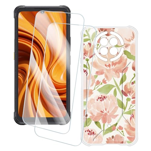 OAGELIM 2�Z�b�g �X�N���[���v���e�N�^�[ + �P�[�X Cubot Kingkong Ace 5 (6.75 �C���`) �Ƃ̌݊������� �A�[�e�B�X�e�B�b�N�J�X�^���v�����g�J�o�[�Ƌ����K���X�t�B���� �X�N���b�`�h�~ (��)