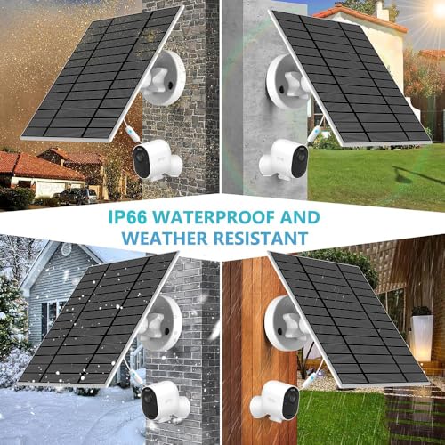 Panel solar de 6W compatible con Arlo Ultra, Pro 4 y Floodlight, impermeable IP66 con cable 4m 7