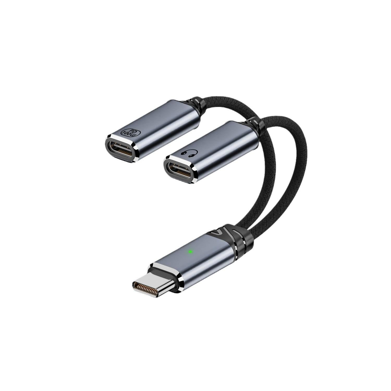 AutoStory 2 in 1 Type C to Type C Audio & Charging Connector, PD 100W USB C Male to Female Cable Fast Charging with Wired Headphone Connection for iPhone 16/15/Plus/Pro/Max, Galaxy S25/S24-image-38