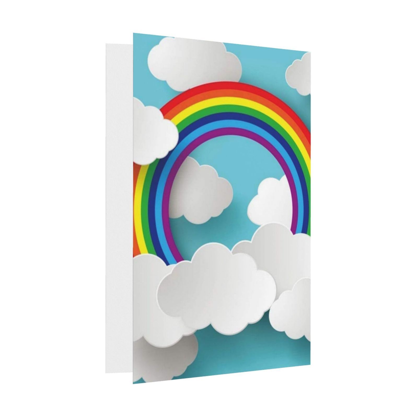 12 Biglietti Di Auguri Arcobaleno Con Buste, Formato A6, Interni Vuoti, 6 Design Diversi, Carta 300g/m², Made In UK - 6