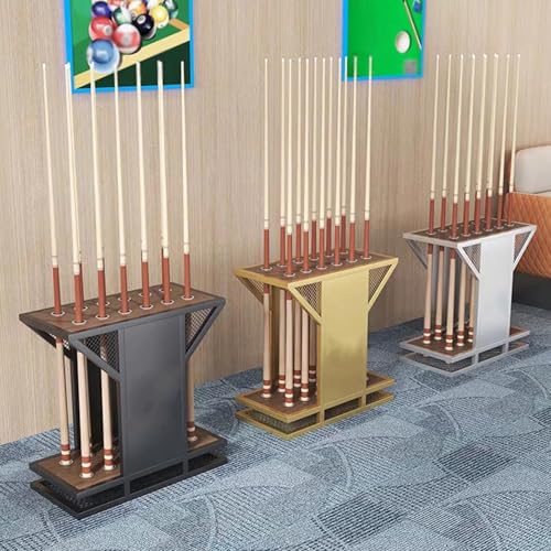 Support de queue de billard vertical meuble de rangement en bois sans montage - 8