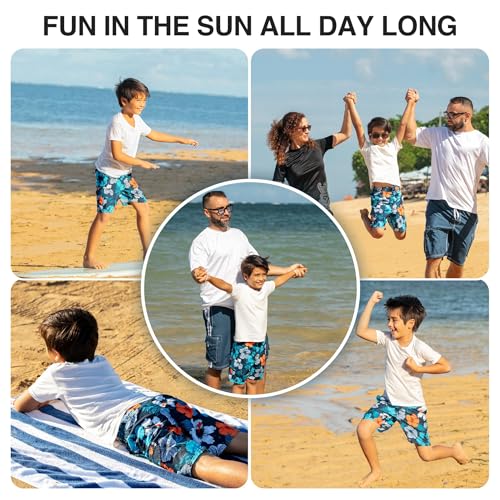 Image of Kanu Surf Boys' Terrapin Turtle Quick Dry Beach Board Shorts Swim Trunk