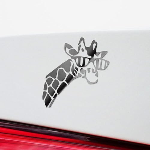 Miniatura 4 de Calcomanías de sol de jirafa fresca (plata metálica) (juego de 2) calcomanías de vinilo impermeables de alta calidad para laptop, accesorio de