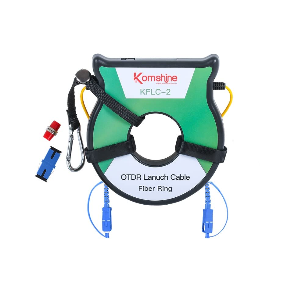 KOMSHINE OTDR Launch Cable Box Single-Mode SM OS2 500M Dead Zone Eliminator 9/125um Single-Mode OTDR Patch Cord Fiber Ring (SC/UPC-SC/UPC)
