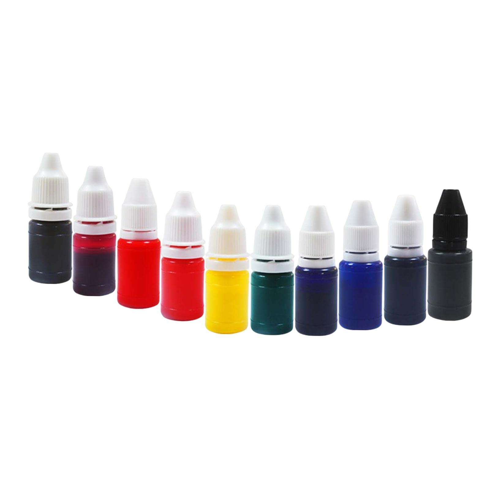 Oshhni 10 X 7 Ml Stempel Nachfüllpackung, Lichtempfindliche Stempel Nachfüllpackung, Flash Nachfüllpackung, Leuchtende Farbtinte, Siegel Machen, Bürobedarf