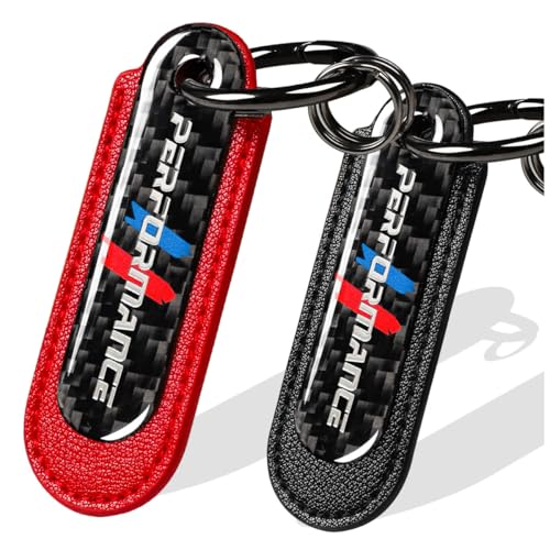 Image of muekzru Carbon Fiber Leather Set Car Keychain,Universal keychain Fashion Sports Keychains Keyring Business Gift Birthday