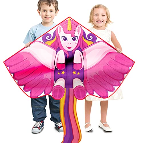 Kites For Kids Ages 4-8 8-12, Unicorn Kite For Toddlers Age 3-5, Kites For Kids & Adults Easy To Fly - Great Summer Toys Kids Kites Beach Games Kite #TOP2