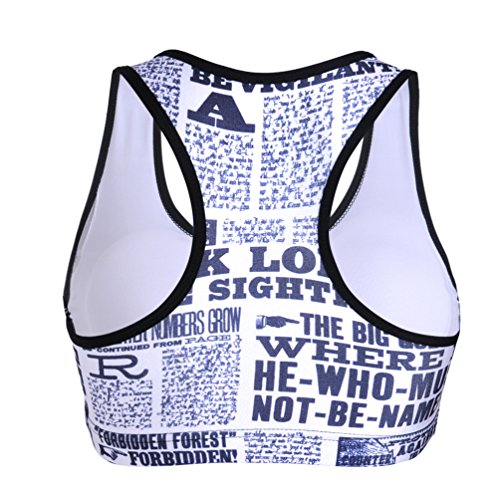 Image of Sister Amy Women's Aerobics Gym Dance Yoga Vest Printed Sports Bra Top Vest