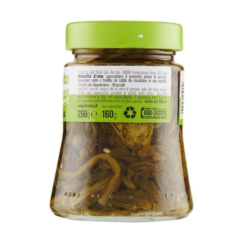 6x D'Amico Il Contorno Pronto Friarielli Alla Napoletana Neapolitanischer Brokkoli 290g