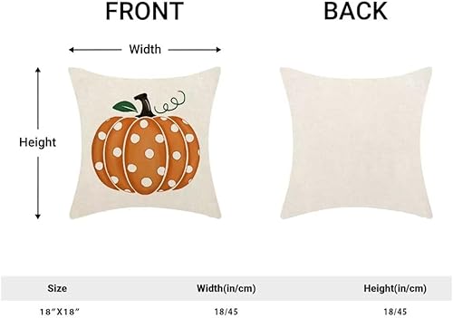 Miniatura 7 de BETGINY Fundas de almohada de otoño de 20 x 20 pulgadas, juego de 2 fundas de almohada para decoración de otoño, fundas de almohada de calabaza