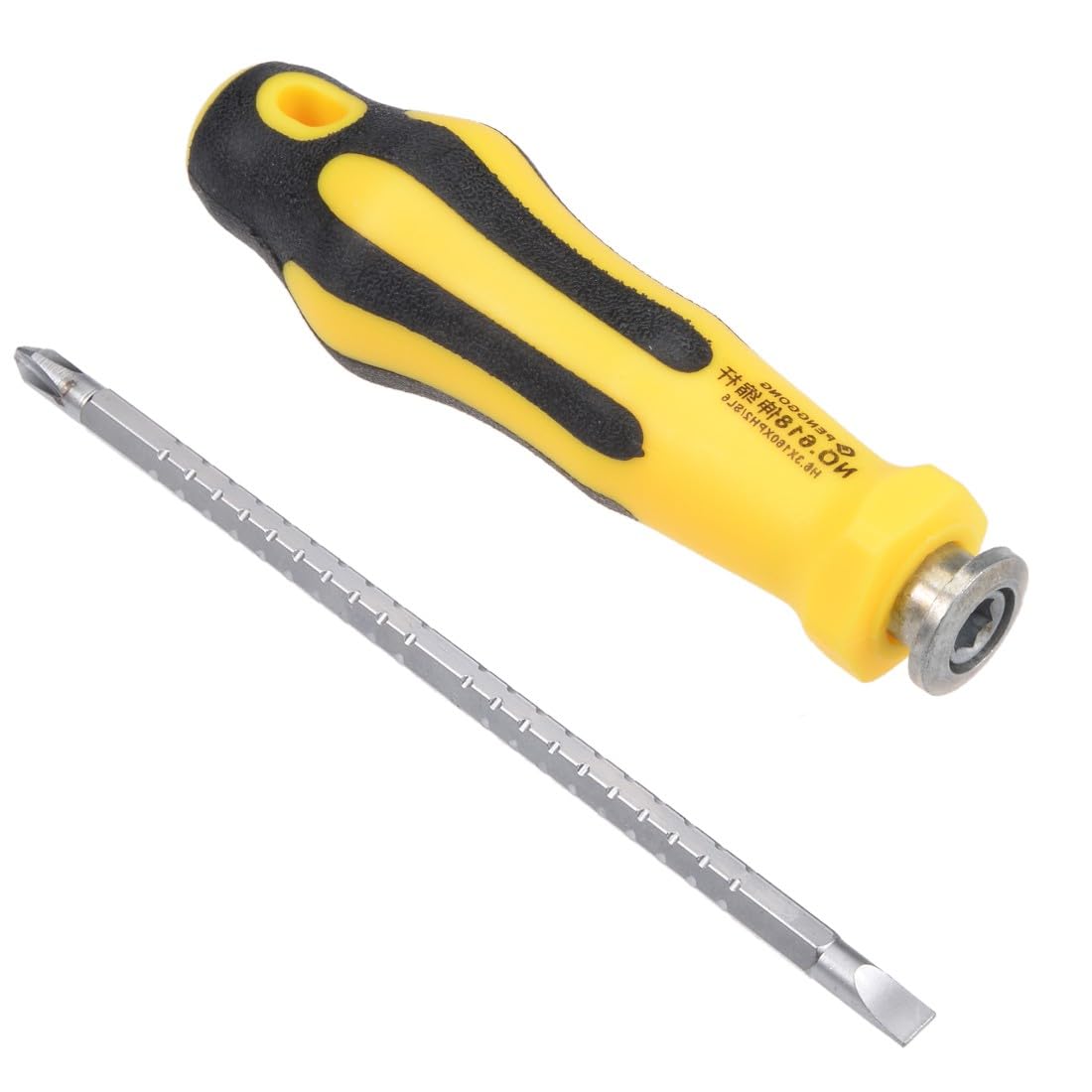 #US 2 In 1 Adjustable Length Screwdriver #2 PH2 6.3mm Slotted Driver