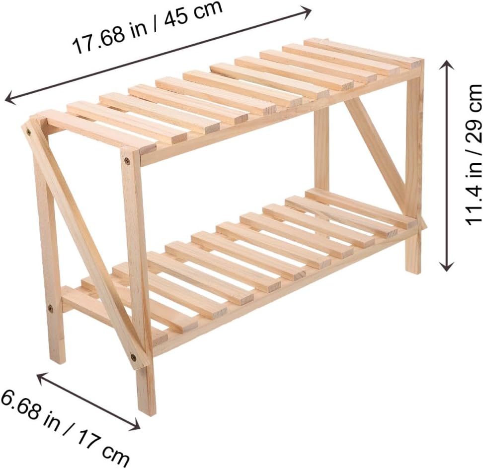 BESPORTBLE 1pc Solid Wood Multi-layer Plant Pot Stand Single Plant Stand Outdoor Flower Pot Rack Unique Holders Garden Supplies image 2