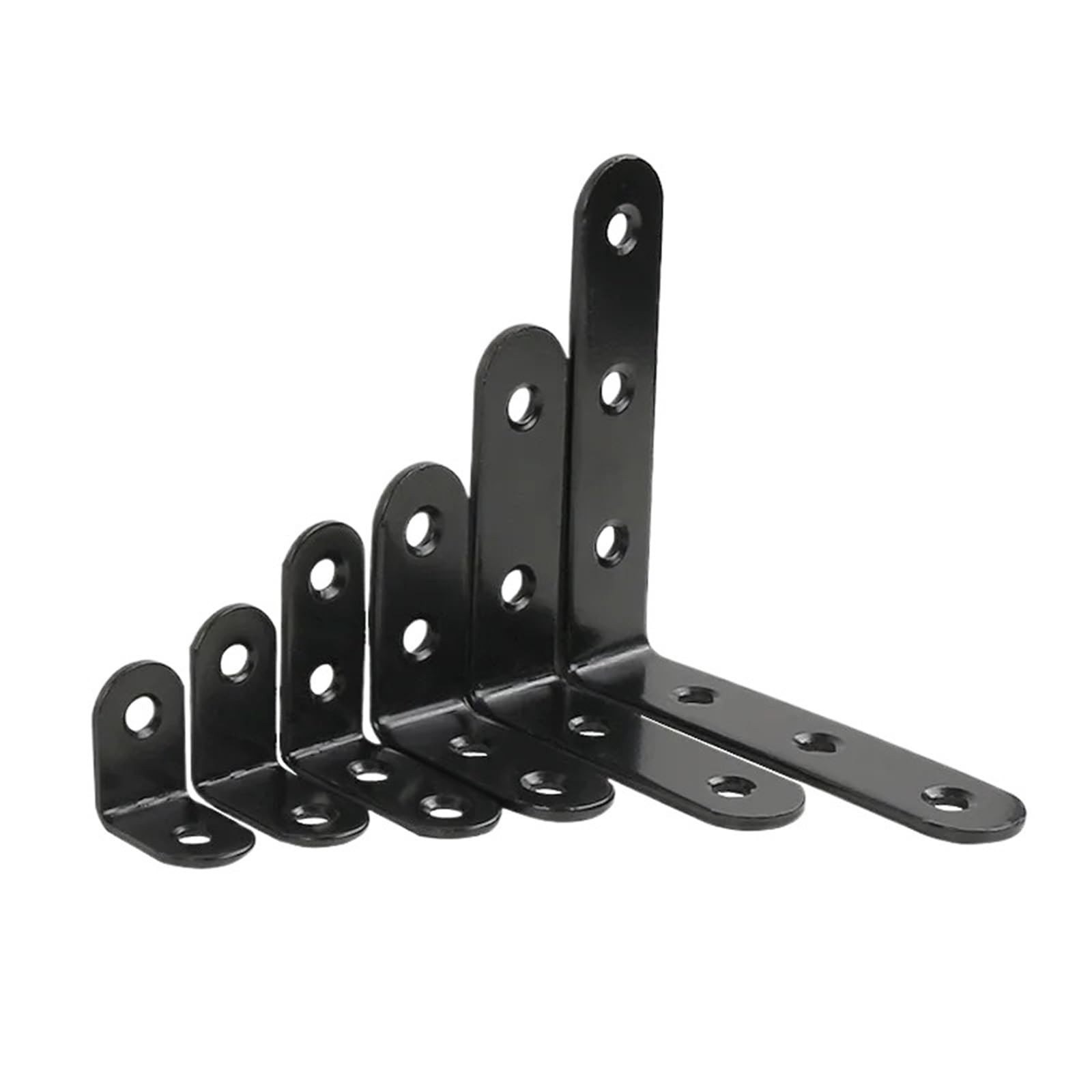 Rgoemhj 45X45x19mm 4Pcs 2/4Pcs Thickened Black Furniture Corner Code Right-Angle Wardrobe Table And Chair Fixed Suitable For Shelves And Tables(45X45x19mm 4Pcs)