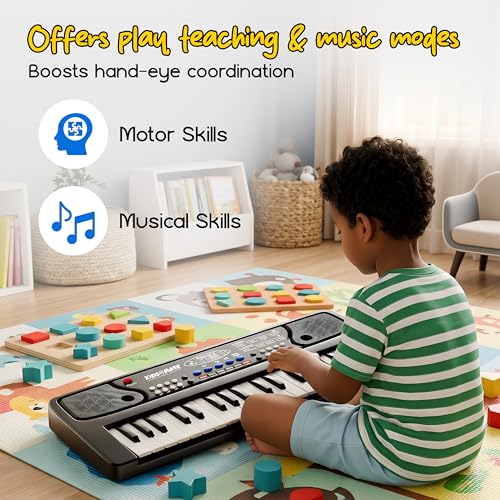Image of Kidsmate Piano Keyboard for Kids with Mic, 37 Keys Music Toy, Electronic Piano with Recording Feature Builds Creativity & Rhythm Skills, Educational Musical Toy for Kids 3+ Years & Above