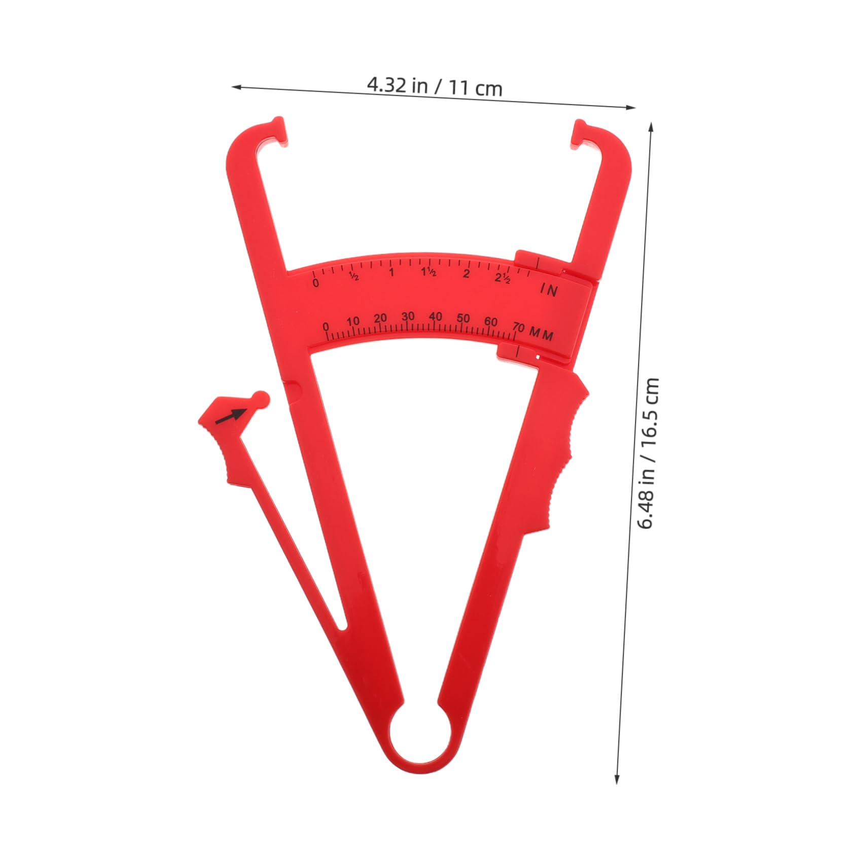 TOVINANNA 2pcs Fat Measuring Device Tools Skinfold Calipers for Weight Tracking Plastic Simultaneous Measurements