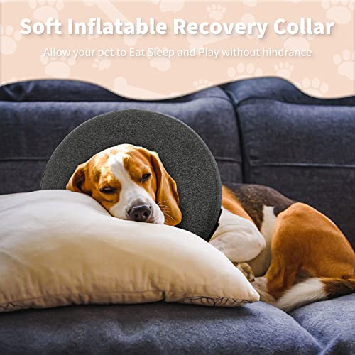 Wonday Dog Cone For After Surgery, Pet Inflatable Collar Comfy Soft Dog Cone, Adjustable Protective Recovery Dog Collar For Wound Healing And Prevent From Biting & Scratching #TOP5