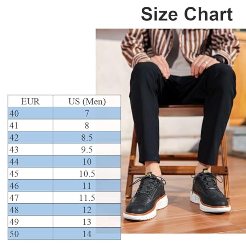 Image of Men's Casual Dress Oxfords Shoes Fashion Business Shoes Wide Feet Lace-up Shoes for Business Office Wedding