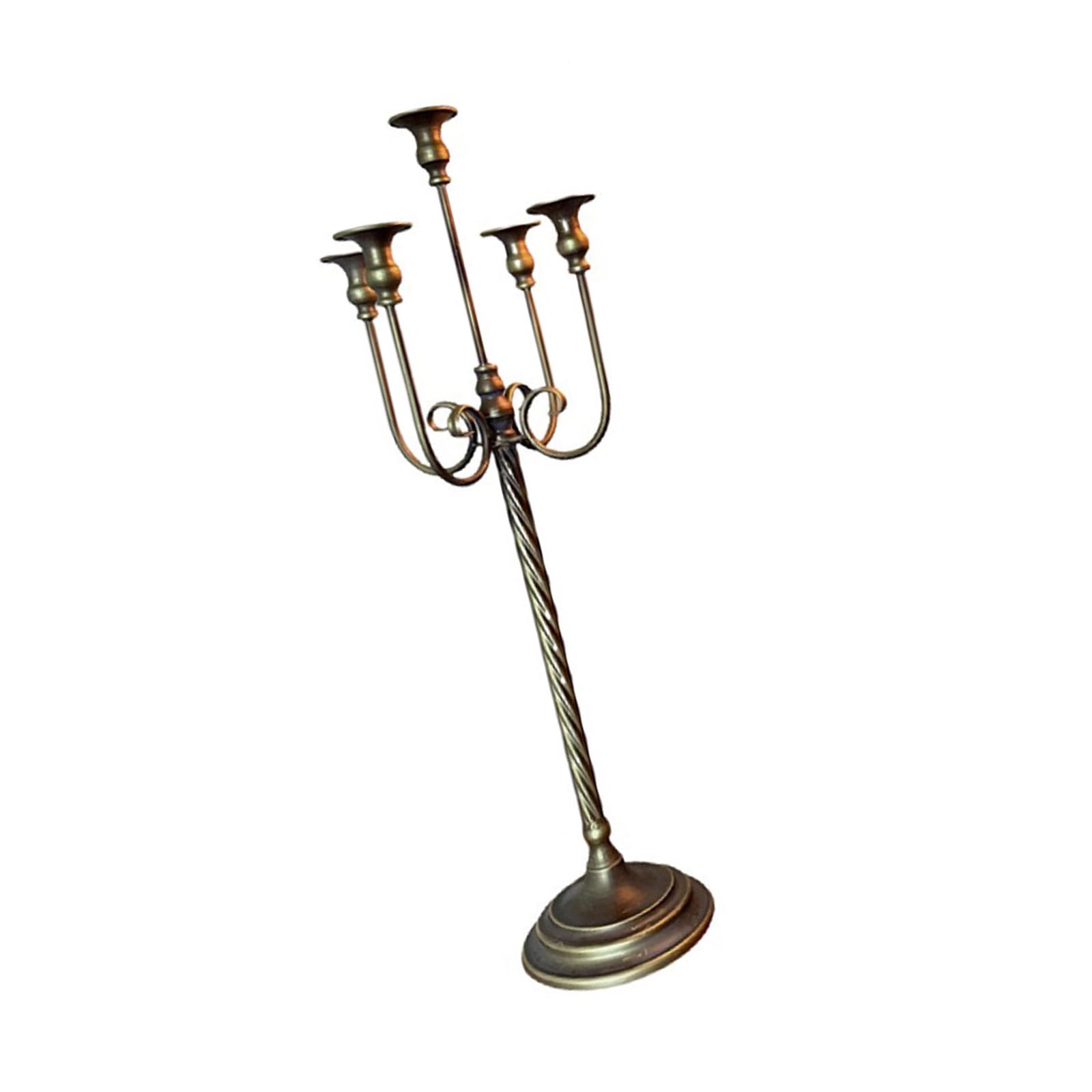 Decorative Stands Iron Taper Holders Retro Candlestick Holders for Wedding, Dinning, Party Decorations Antique Bronze Iron Candlestick