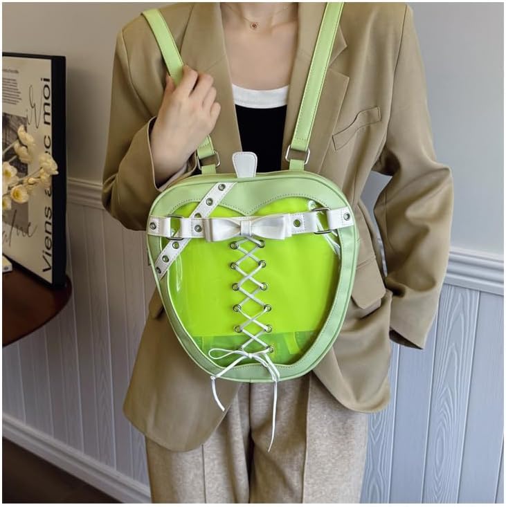 Kawaii Itabag Purse for Women, Trendy Y2k Purse Ita Backpack Lolita Pin Display Daypack Shoulder Bag Grunge Gothic Bag